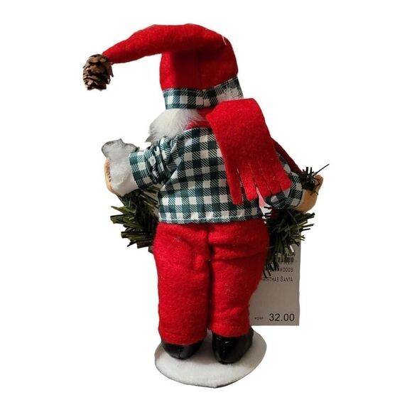 Annalee Dolls Northwoods Christmas Santa on White Base 410518 NWT 9" Doll - Picture 3 of 3